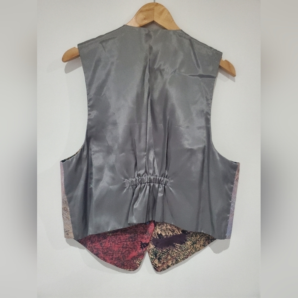Artisan Hand-Made one Of A Kind REVERSEABLE quilted vest Size M - Picture 8 of 14